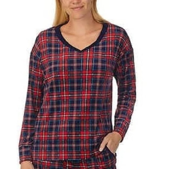 Nautica Womens Silky Fleece Pajama Top Only,1-Piece Size X-Large - Picture 4 of 4